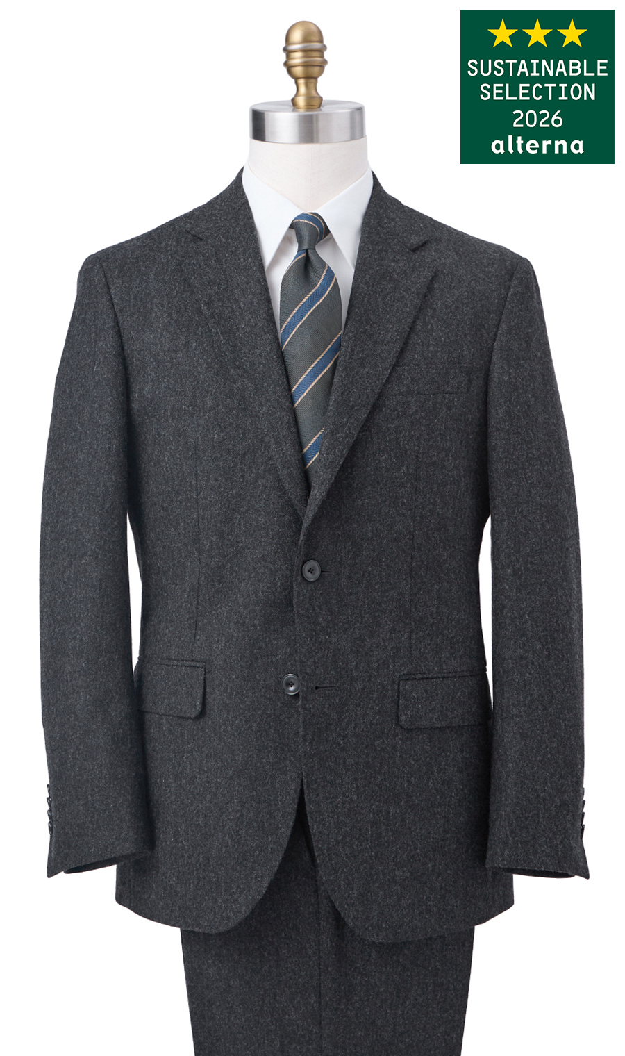 スタイリッシュスーツ【WEAR SHiFT】 チャコール 体型:YA体(スリム型),号数（身長）:4号(165cm)