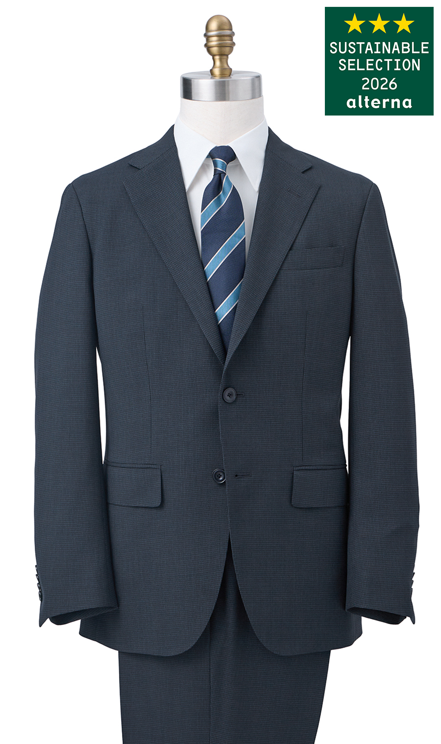 スタイリッシュスーツ【WEAR SHiFT】【ウォッシャブル】 ネイビー 体型:YA体(スリム型),号数（身長）:4号(165cm)