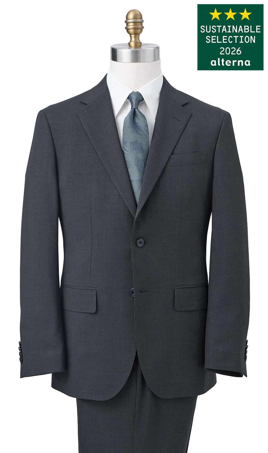 スタイリッシュスーツ【WEAR SHiFT】【ウォッシャブル】 グレー 体型:YA体(スリム型),号数（身長）:4号(165cm)