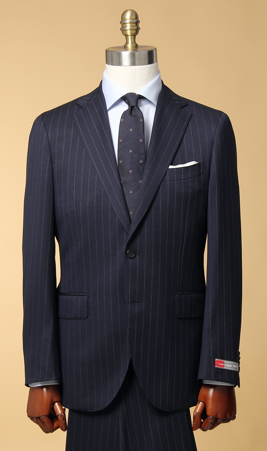 プレミアムスタイリッシュスーツ【御幸毛織】【made in Japan PRIDE】 ネイビー 体型:YA体(スリム型),号数（身長）:6号(175cm)