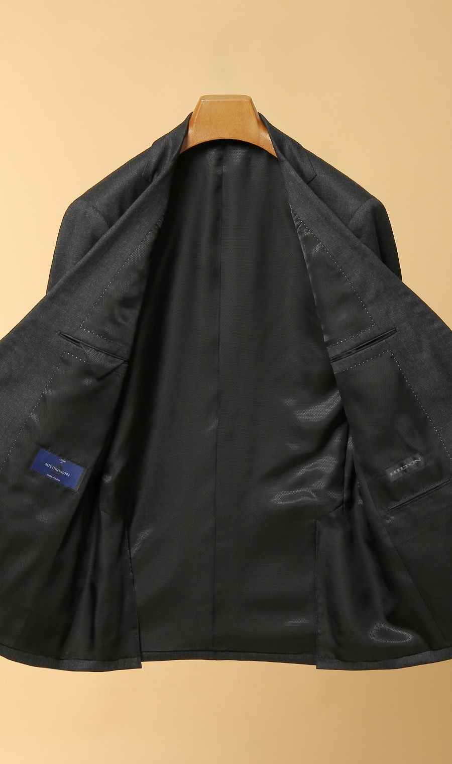 プレミアムスタイリッシュスーツ【御幸毛織】【made in Japan PRIDE】 グレー 体型:YA体(スリム型),号数（身長）:6号(175cm)