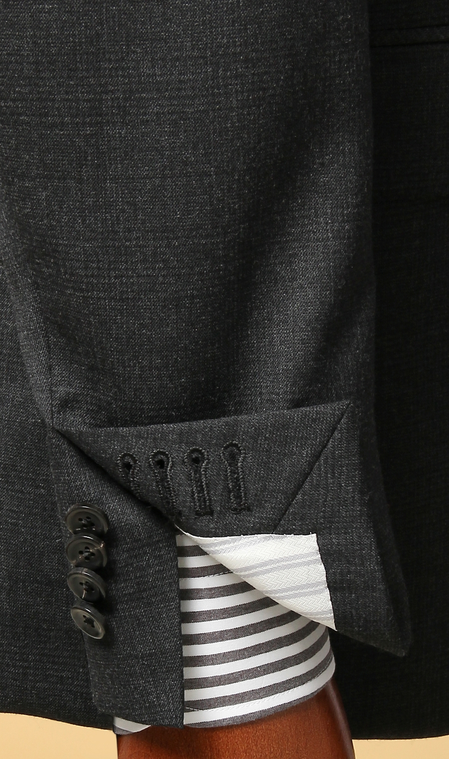 プレミアムスタイリッシュスーツ【御幸毛織】【made in Japan PRIDE】 グレー 体型:YA体(スリム型),号数（身長）:6号(175cm)