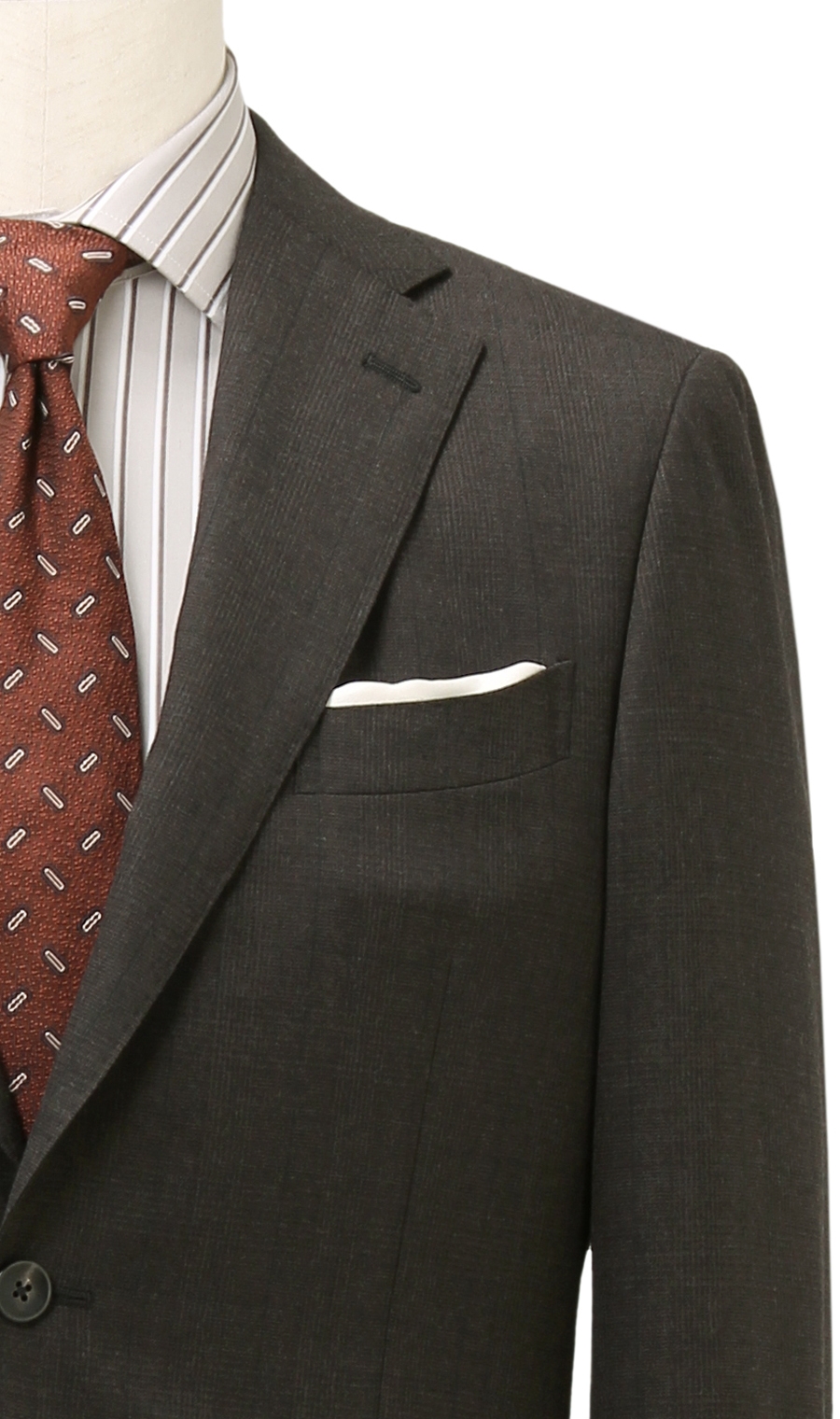 プレミアムスタイリッシュスーツ【御幸毛織】【made in Japan PRIDE】 ブラウン 体型:A体(標準型),号数（身長）:4号(165cm)