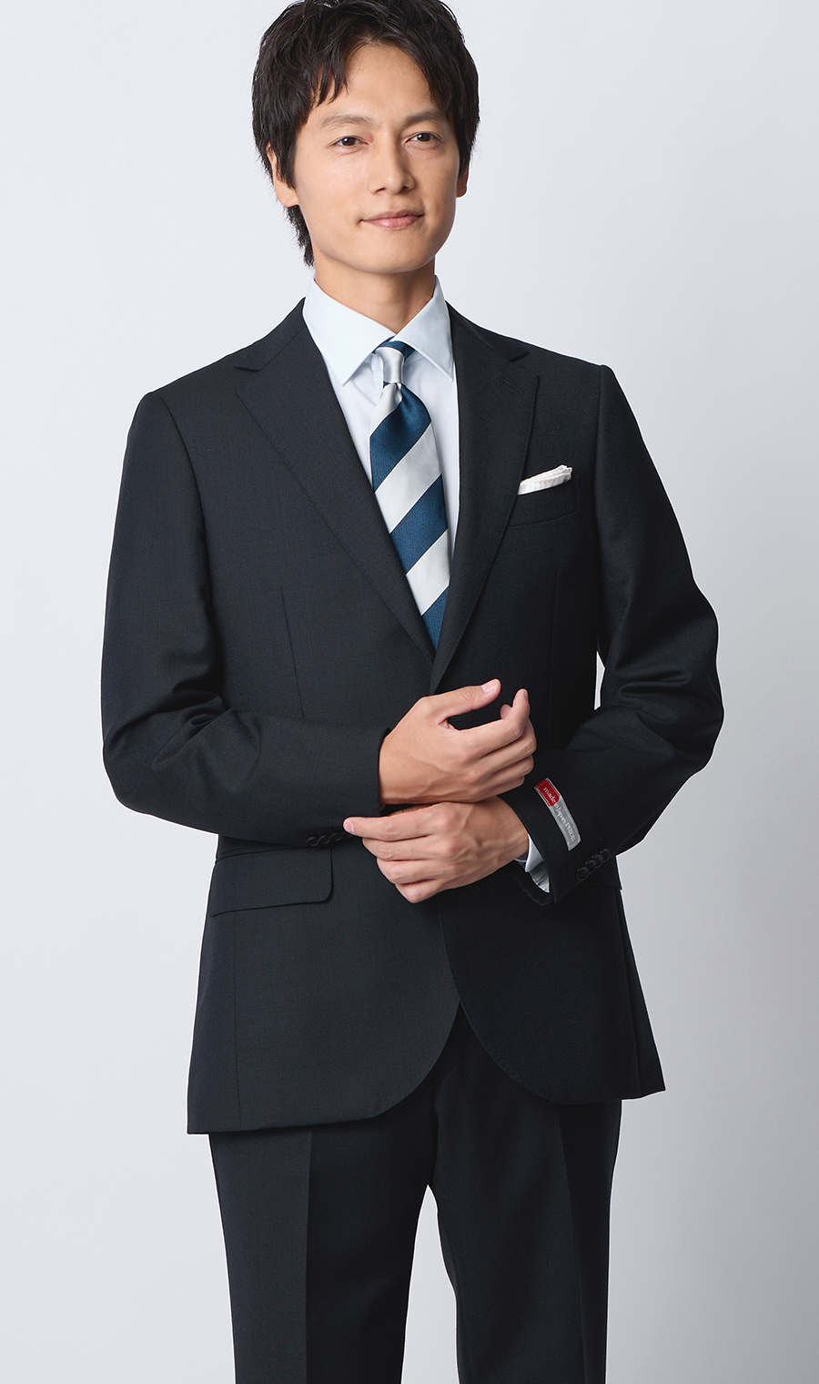 プレミアムスタイリッシュスーツ【御幸毛織】【made in Japan PRIDE】 ネイビー 体型:YA体(スリム型),号数(身長):3号(160cm)