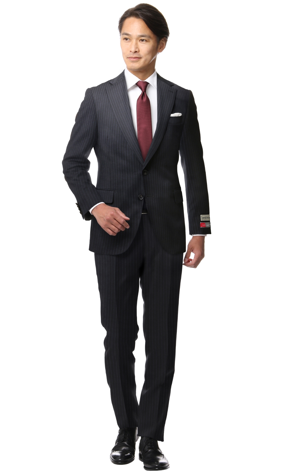 プレミアムスタイリッシュスーツ【御幸毛織】【made in Japan PRIDE】 ネイビー 体型:YA体(スリム型),号数（身長）:3号(160cm)