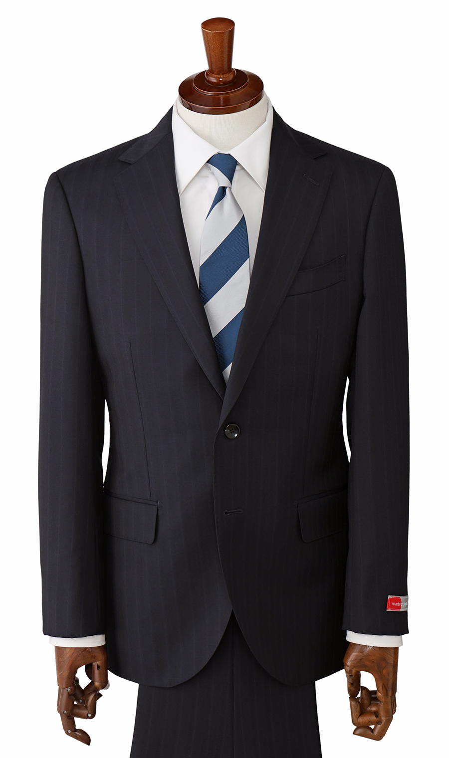 プレミアムスタイリッシュスーツ【御幸毛織】【made in Japan PRIDE】 ネイビー 体型:YA体(スリム型),号数（身長）:4号(165cm)