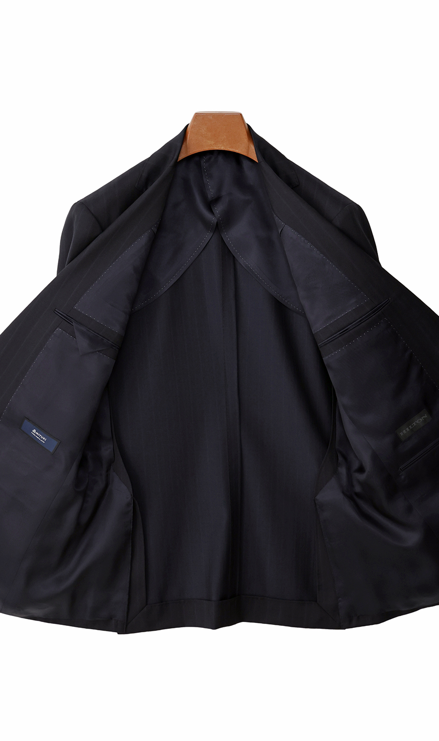 プレミアムスタイリッシュスーツ【御幸毛織】【made in Japan PRIDE】 ネイビー 体型:YA体(スリム型),号数（身長）:4号(165cm)