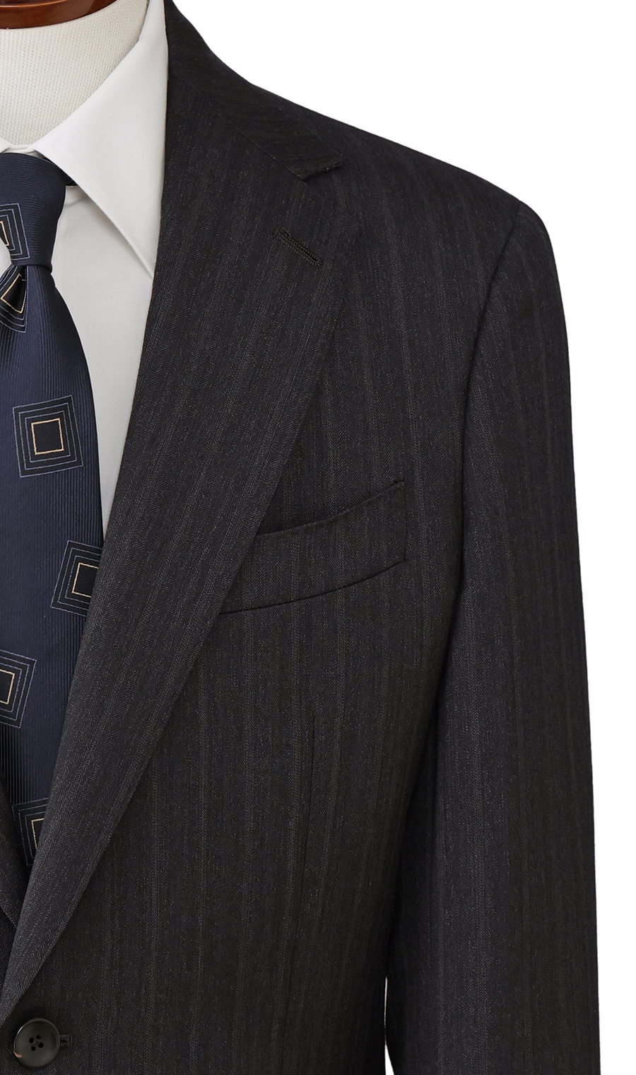 プレミアムスタイリッシュスーツ【御幸毛織】【made in Japan PRIDE】 チャコール 体型:YA体(スリム型),号数（身長）:4号(165cm)