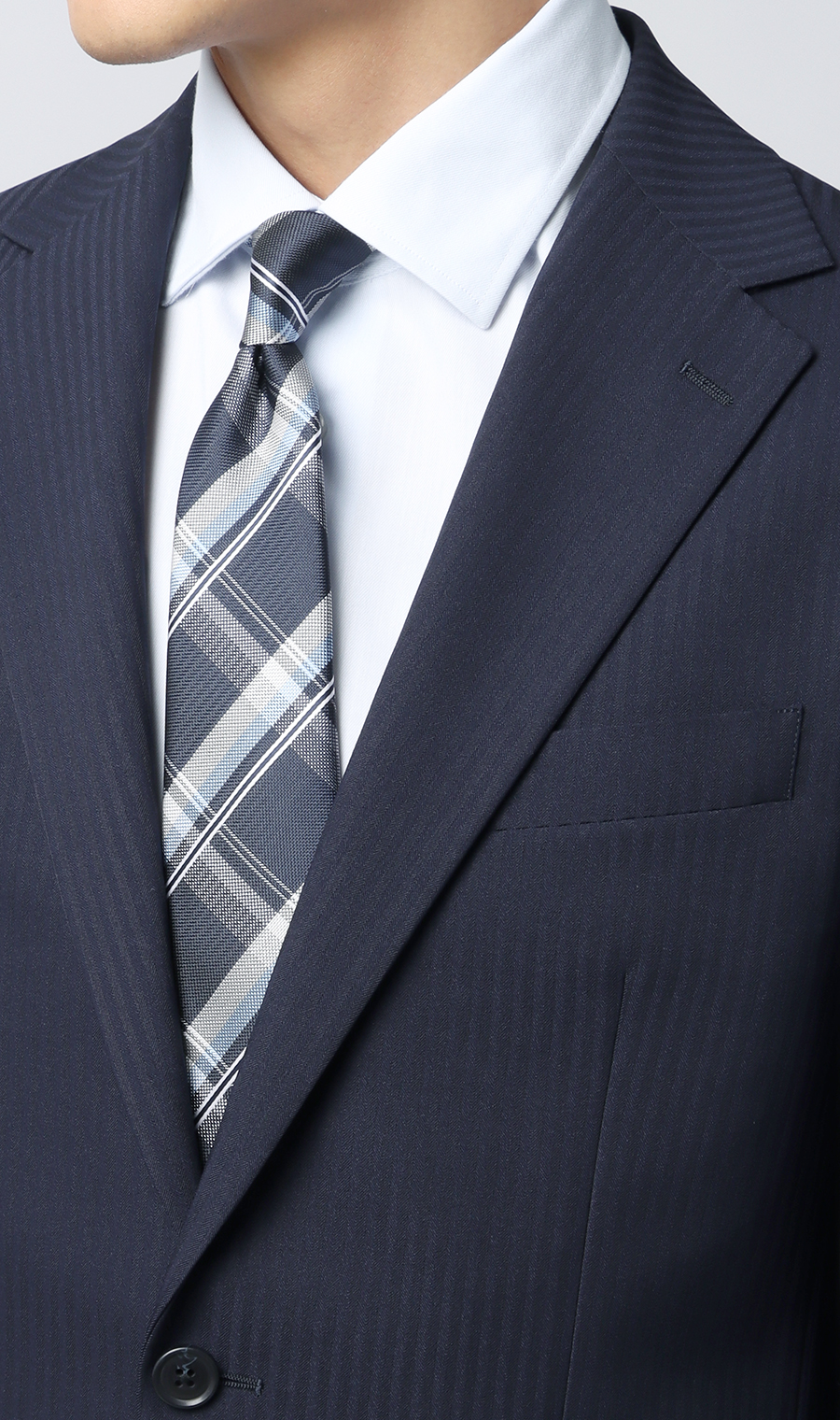 スタイリッシュスーツ【ウォッシャブル】 ネイビー系 体型:YA体(スリム型),号数（身長）:3号(160cm)