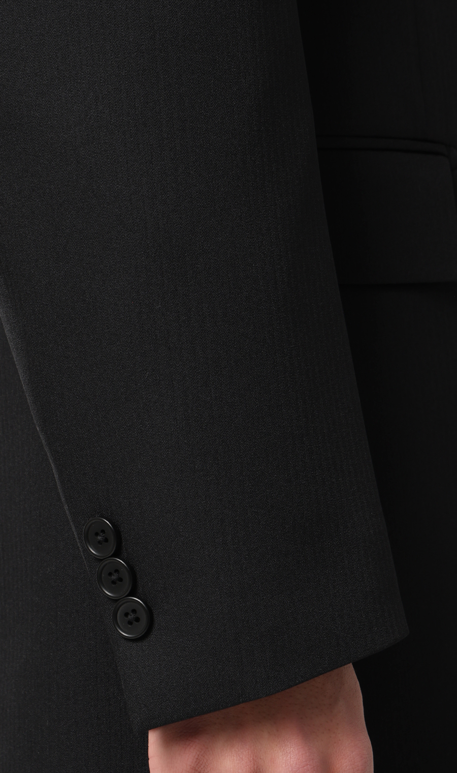 スタイリッシュスーツ【ウォッシャブル】 ブラック 体型:A体(標準型),号数（身長）:4号(165cm)