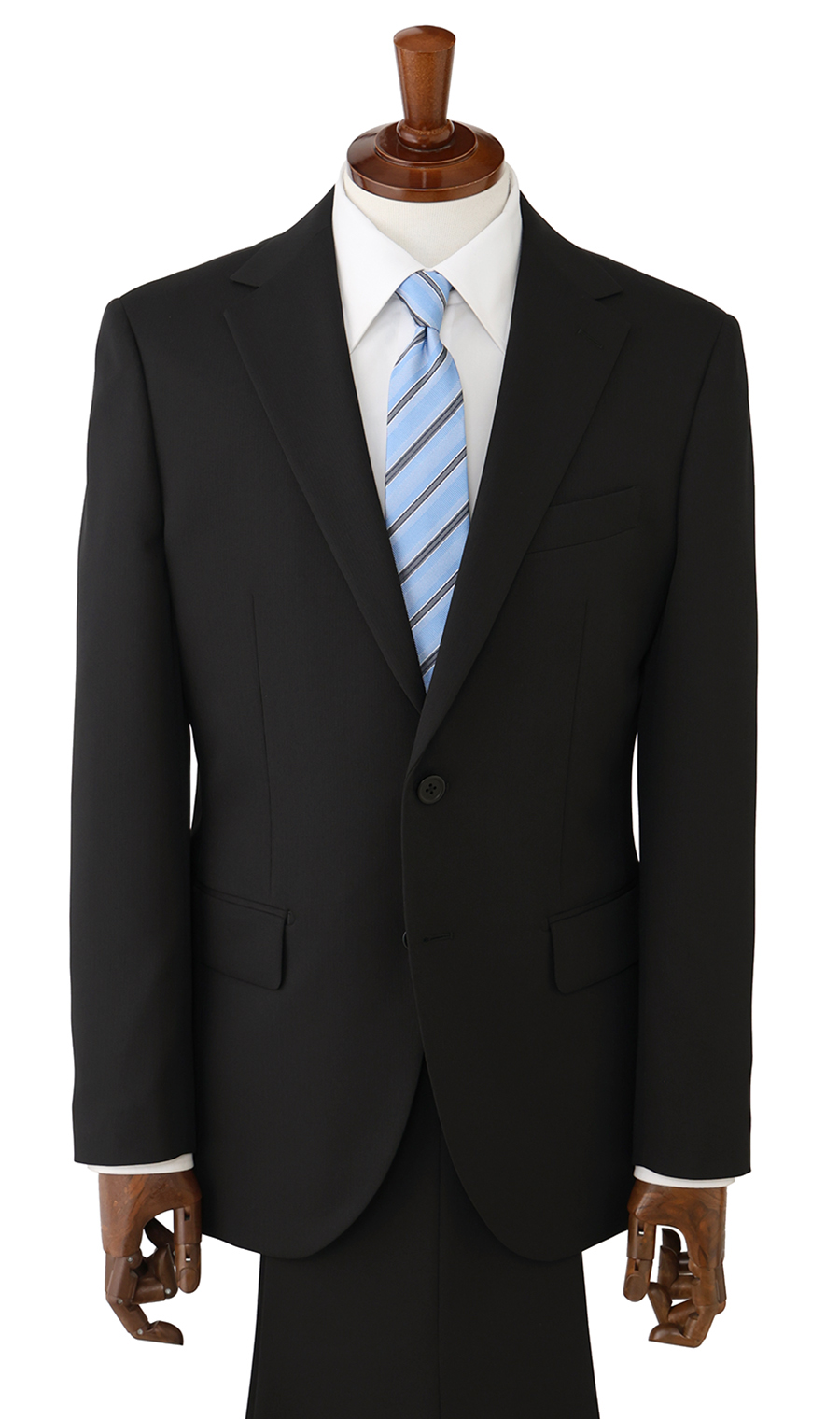 スタイリッシュスーツ【ウォッシャブル】 ブラック 体型:A体(標準型),号数（身長）:4号(165cm)