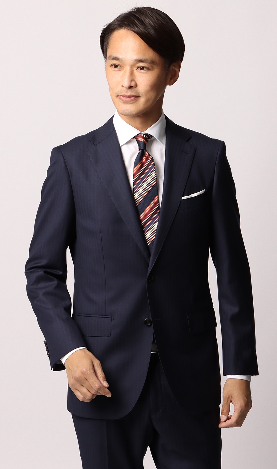 プレミアムスタイリッシュスーツ《Loro Piana》《AUSTRALIS》 ネイビー 体型:A体(標準型),号数（身長）:3号(160cm)