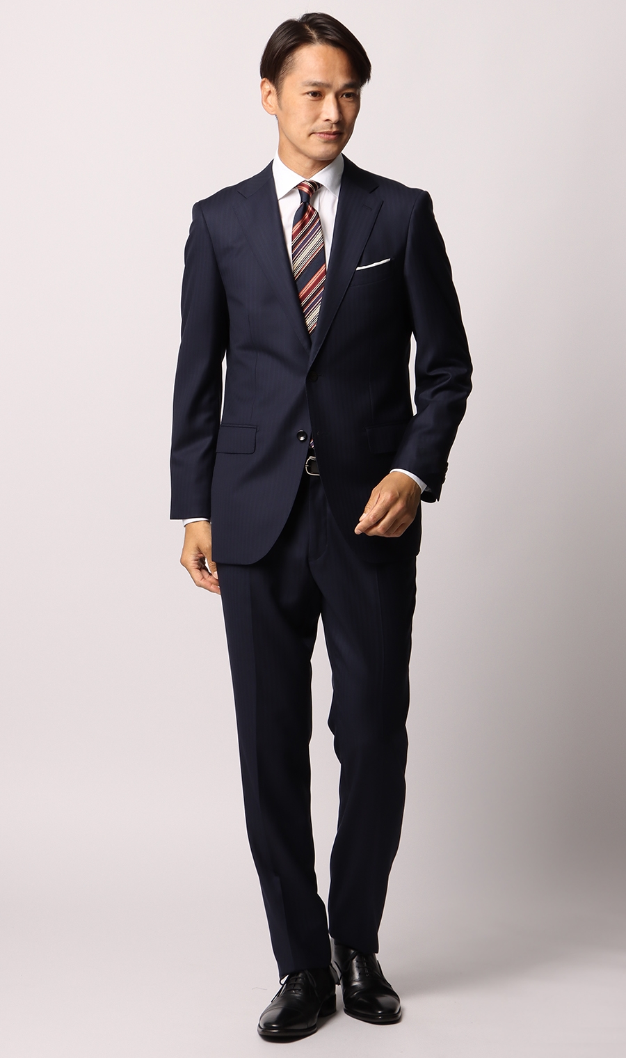 プレミアムスタイリッシュスーツ《Loro Piana》《AUSTRALIS》 ネイビー 体型:A体(標準型),号数（身長）:3号(160cm)