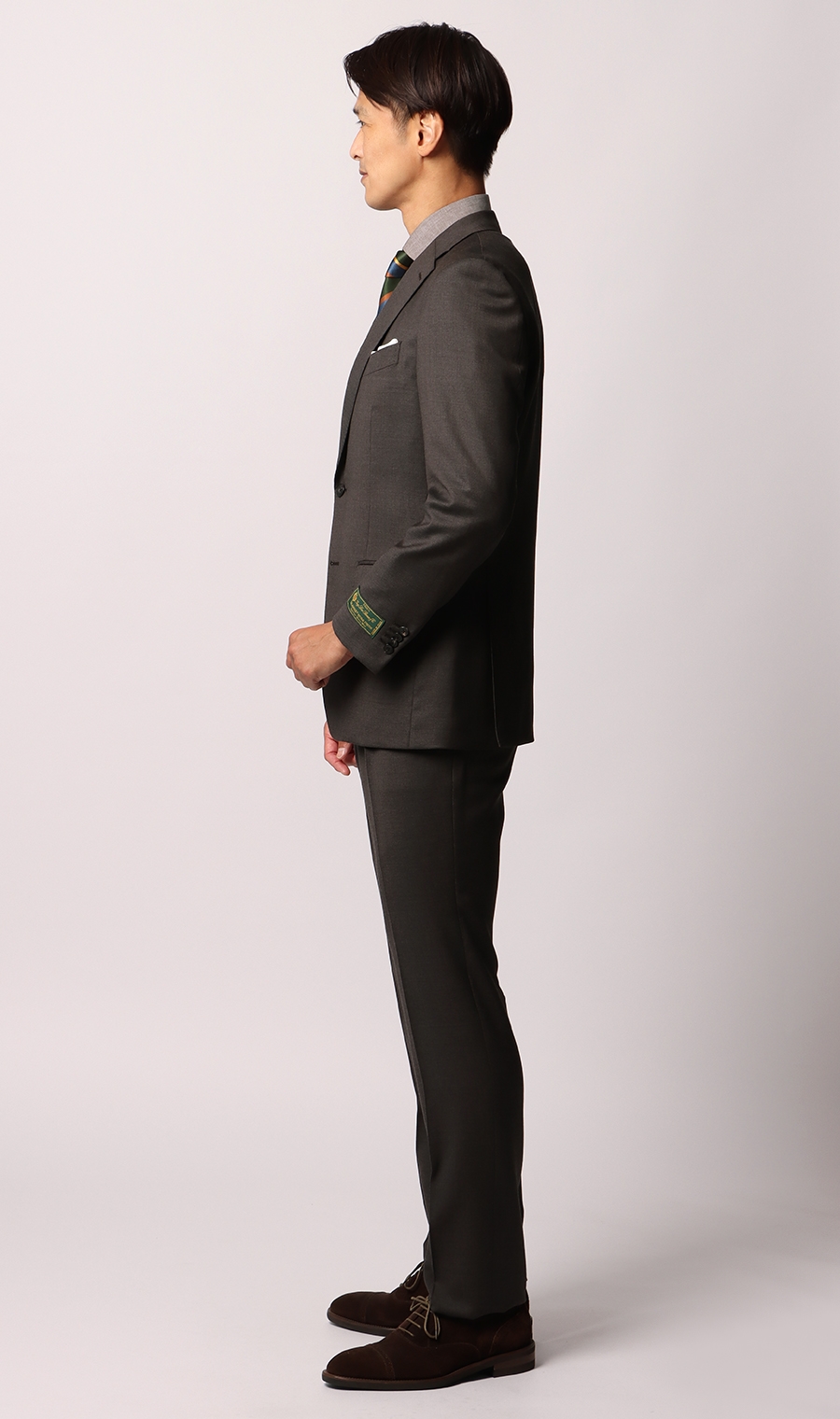 プレミアムスタイリッシュスーツ《Loro Piana》《ZELANDER》 ブラウン 体型:AB体(がっちり型),号数（身長）:6号(175cm)