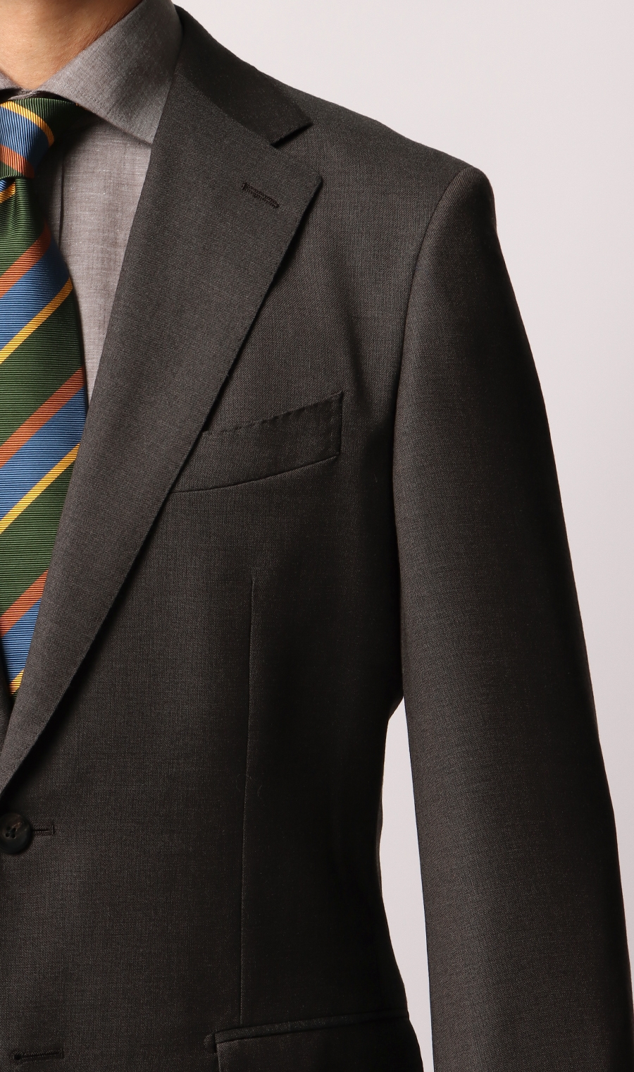 プレミアムスタイリッシュスーツ《Loro Piana》《ZELANDER》 ブラウン 体型:AB体(がっちり型),号数（身長）:6号(175cm)