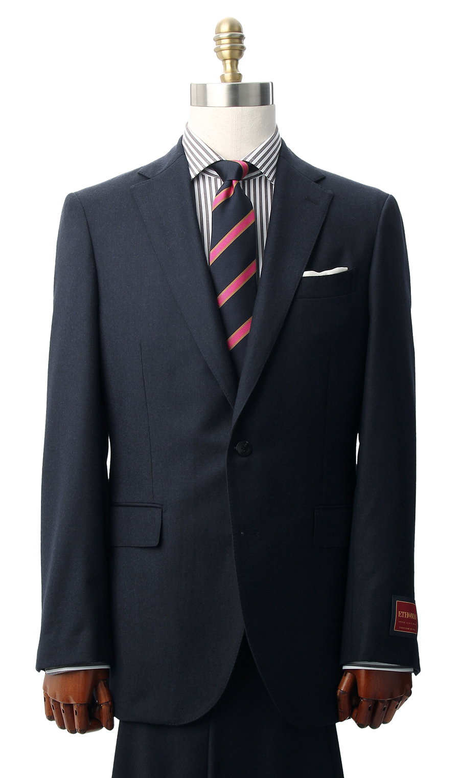 プレミアムスタイリッシュスーツ《E・THOMAS》《Super120’s》 ネイビー 体型:A体(標準型),号数(身長):4号(165cm)