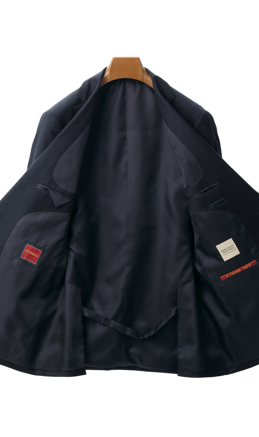 プレミアムスタイリッシュスーツ《E・THOMAS》《Super120’s》 ネイビー 体型:A体(標準型),号数(身長):4号(165cm)