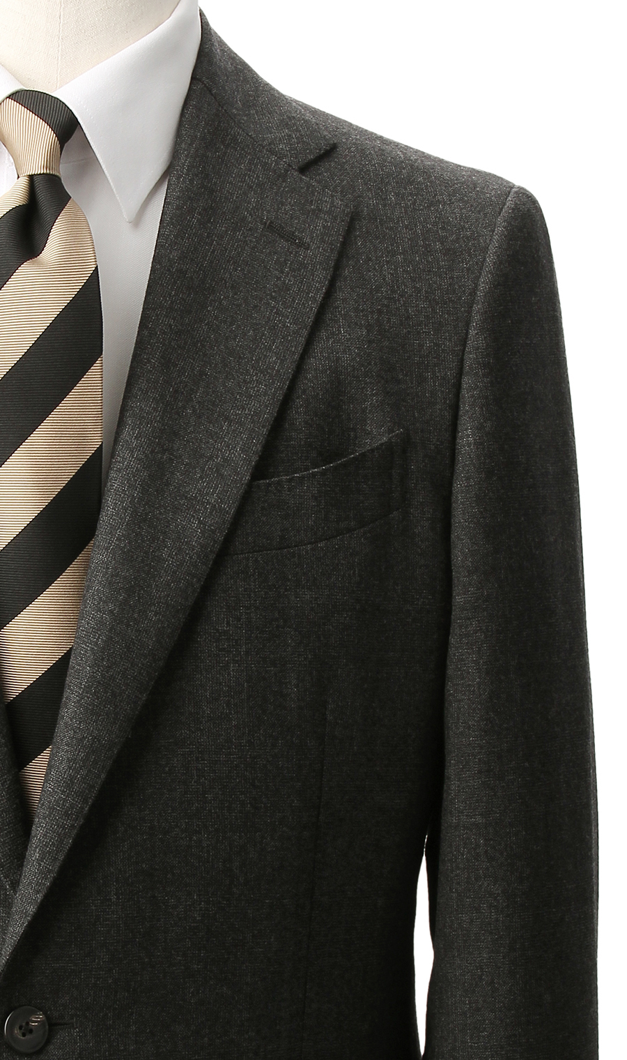 プレミアムスタイリッシュスーツ《E・THOMAS》《Super120’s》 グレー 体型:A体(標準型),号数（身長）:4号(165cm)