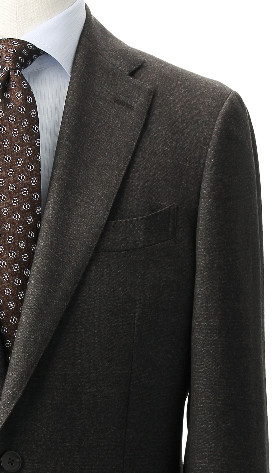 プレミアムスタイリッシュスーツ《E・THOMAS》《Super120’s》 ブラウン 体型:A体(標準型),号数（身長）:5号(170cm)