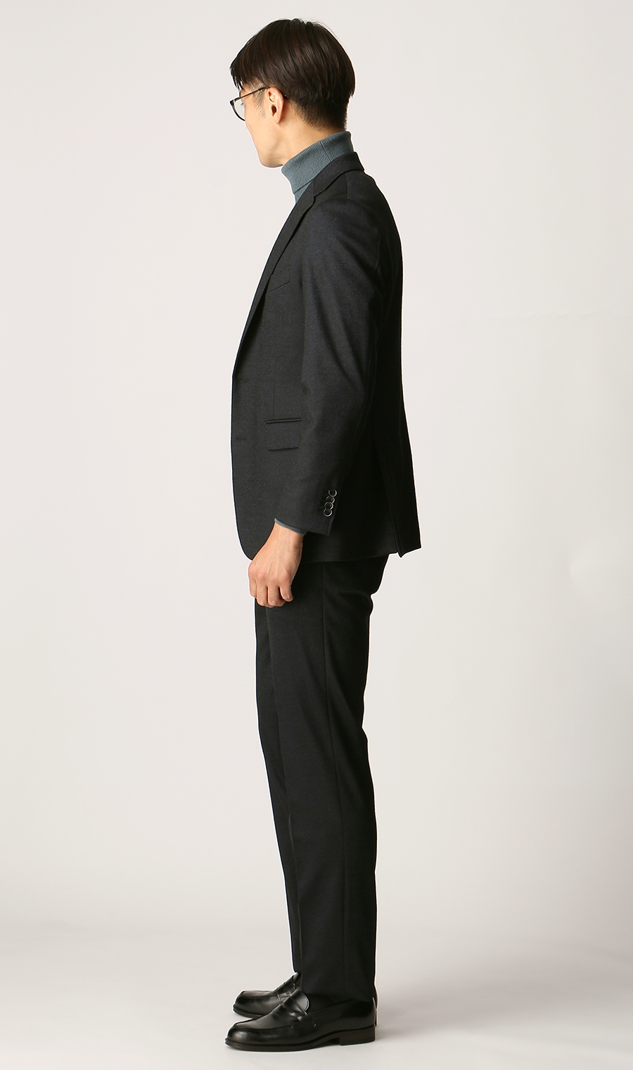 プレミアムスタイリッシュスーツ《RELAXING MODEL》 ネイビー 体型:A体(標準型),号数（身長）:4号(165cm)