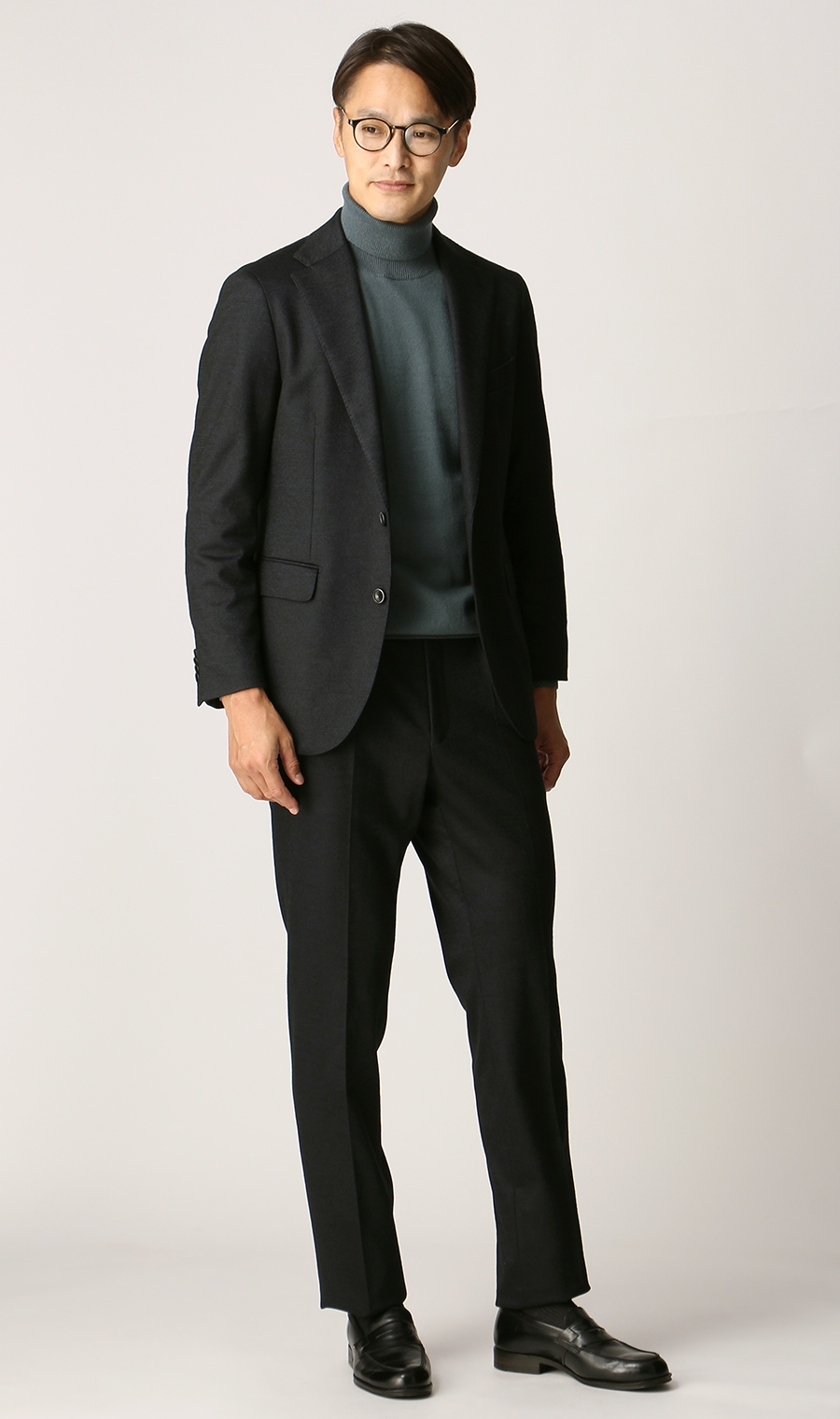 プレミアムスタイリッシュスーツ《RELAXING MODEL》 ネイビー 体型:A体(標準型),号数（身長）:4号(165cm)