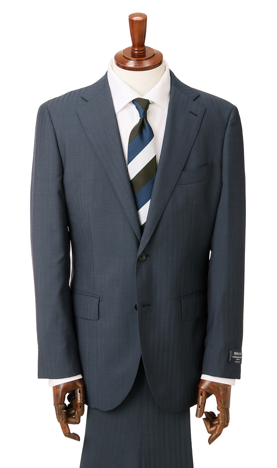 プレミアムスタイリッシュスーツ【REDA】【Super110’s】 ブルー 体型:A体(標準型),号数(身長):4号(165cm)