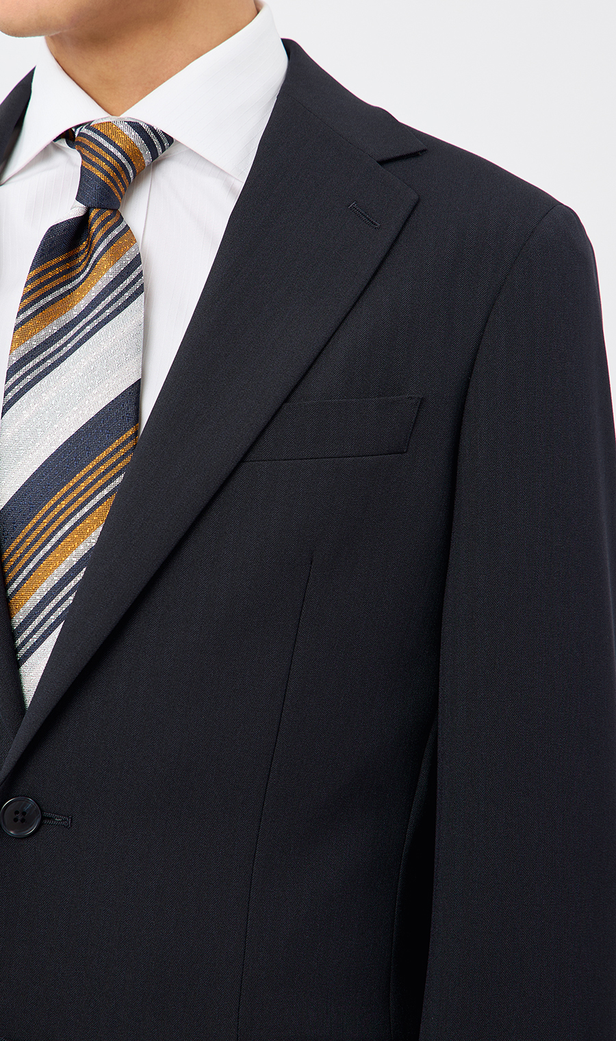 スタイリッシュスーツ【ウォッシャブル】 ネイビー 体型:YA体(スリム型),号数（身長）:3号(160cm)