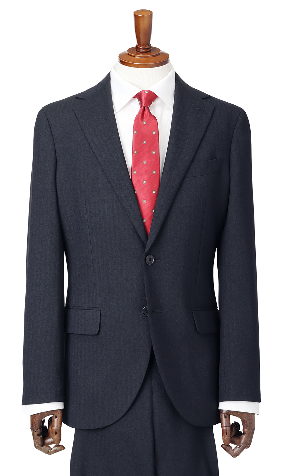 スタイリッシュスーツ【ウォッシャブル】 ネイビー 体型:YA体(スリム型),号数（身長）:3号(160cm)