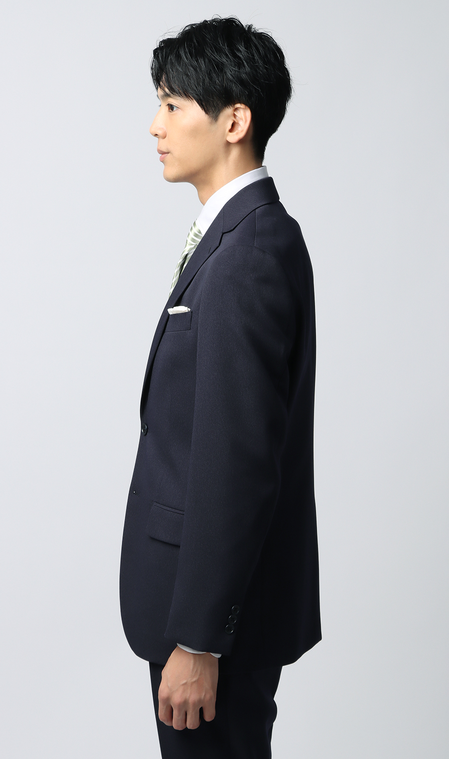 スタイリッシュスーツ【ウォッシャブル】 ネイビー 体型:YA体(スリム型),号数（身長）:3号(160cm)