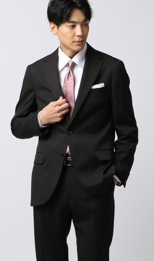 美品★青山 メンズ ウォッシャブル スーツ上下2点セット ダークネイビー AB6 tw51s2b-a.jpg