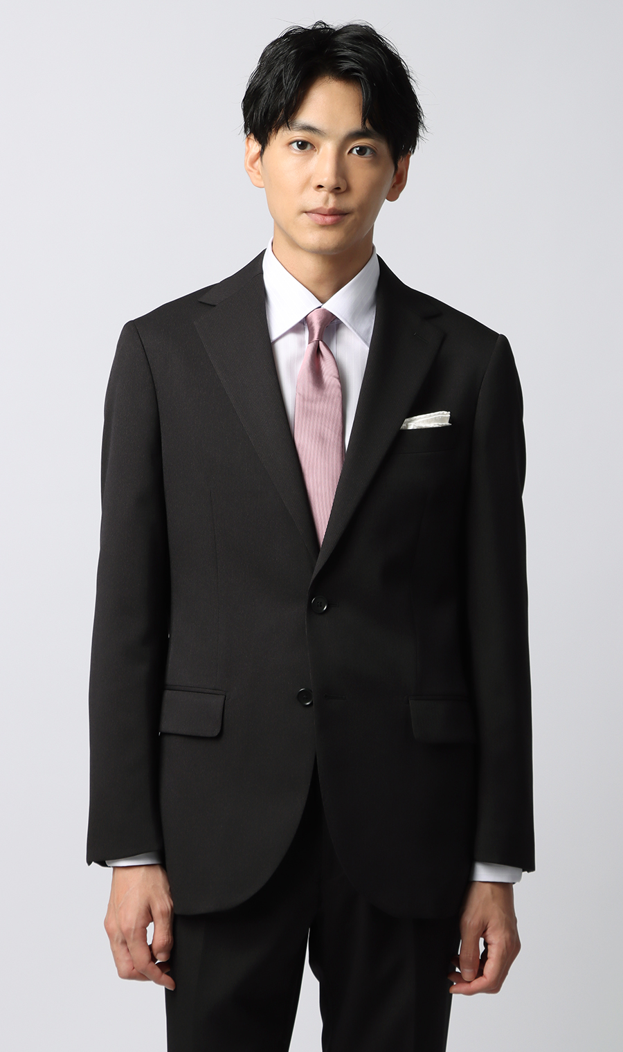 スタイリッシュスーツ【ウォッシャブル】 ブラック 体型:YA体(スリム型),号数（身長）:3号(160cm)