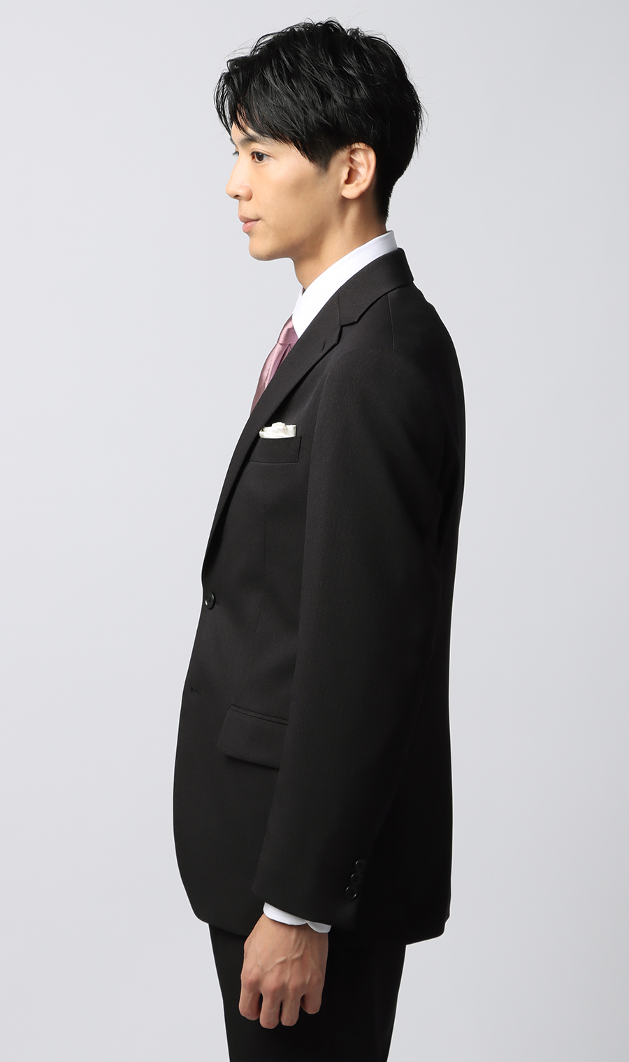スタイリッシュスーツ【ウォッシャブル】 ブラック 体型:YA体(スリム型),号数（身長）:3号(160cm)