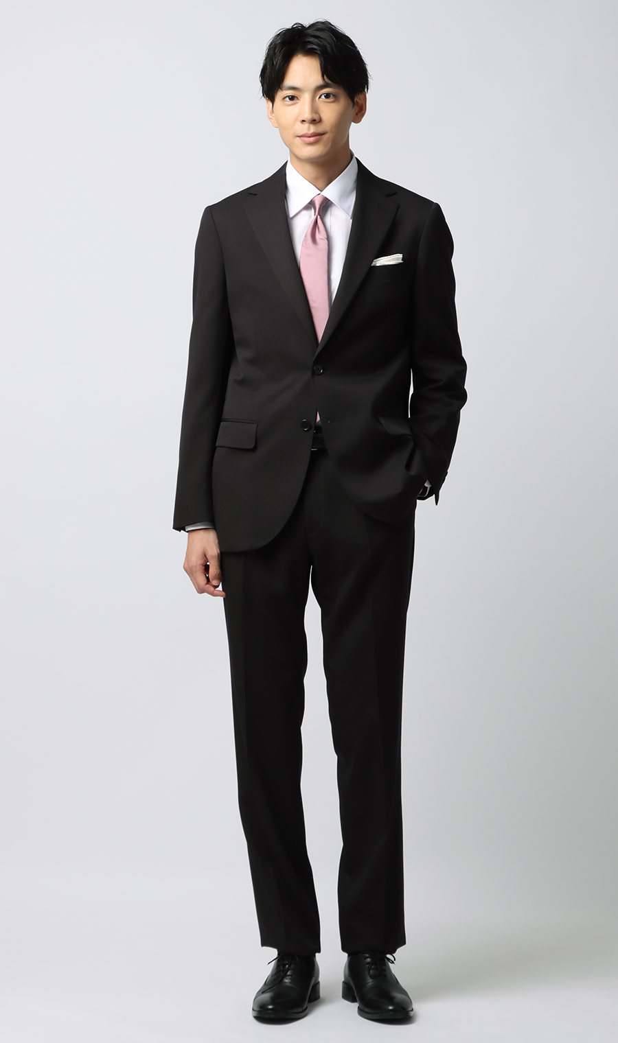 スタイリッシュスーツ【ウォッシャブル】 ブラック 体型:YA体(スリム型),号数（身長）:3号(160cm)