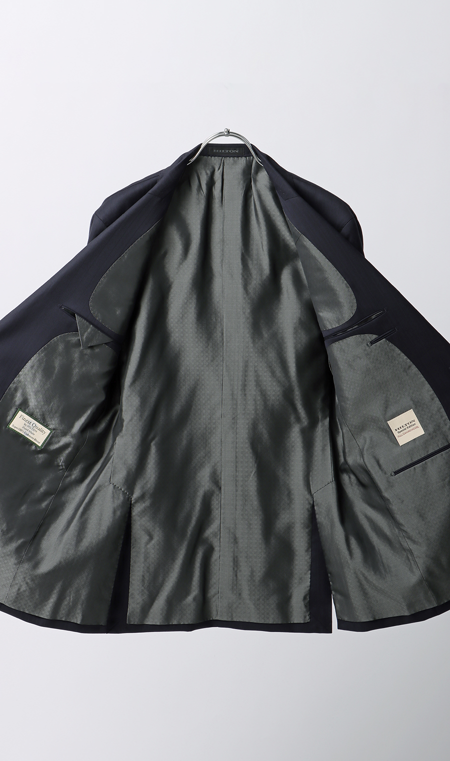 プレミアムスタイリッシュスーツ【SUPER100’ｓ Cashmere Blend】 ネイビー 体型:YA体(スリム型),号数（身長）:3号(160cm)