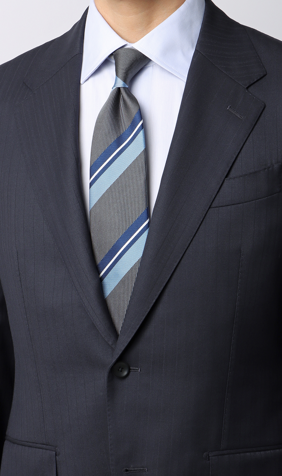 プレミアムスタイリッシュスーツ【SUPER100’ｓ Cashmere Blend】 ネイビー 体型:YA体(スリム型),号数（身長）:3号(160cm)