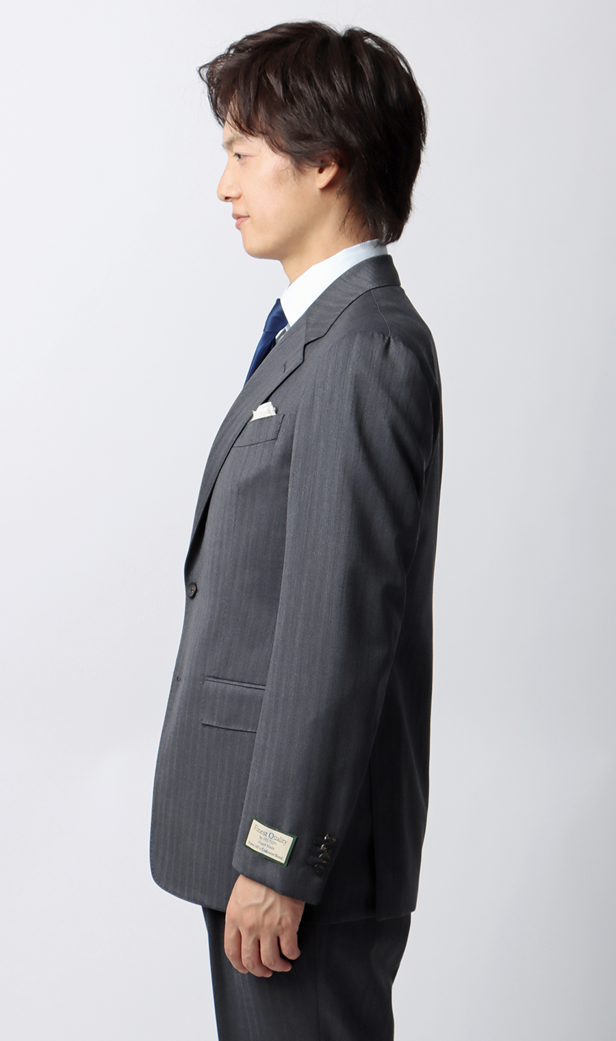 プレミアムスタイリッシュスーツ【SUPER100’ｓ Cashmere Blend】 グレー 体型:YA体(スリム型),号数（身長）:4号(165cm)