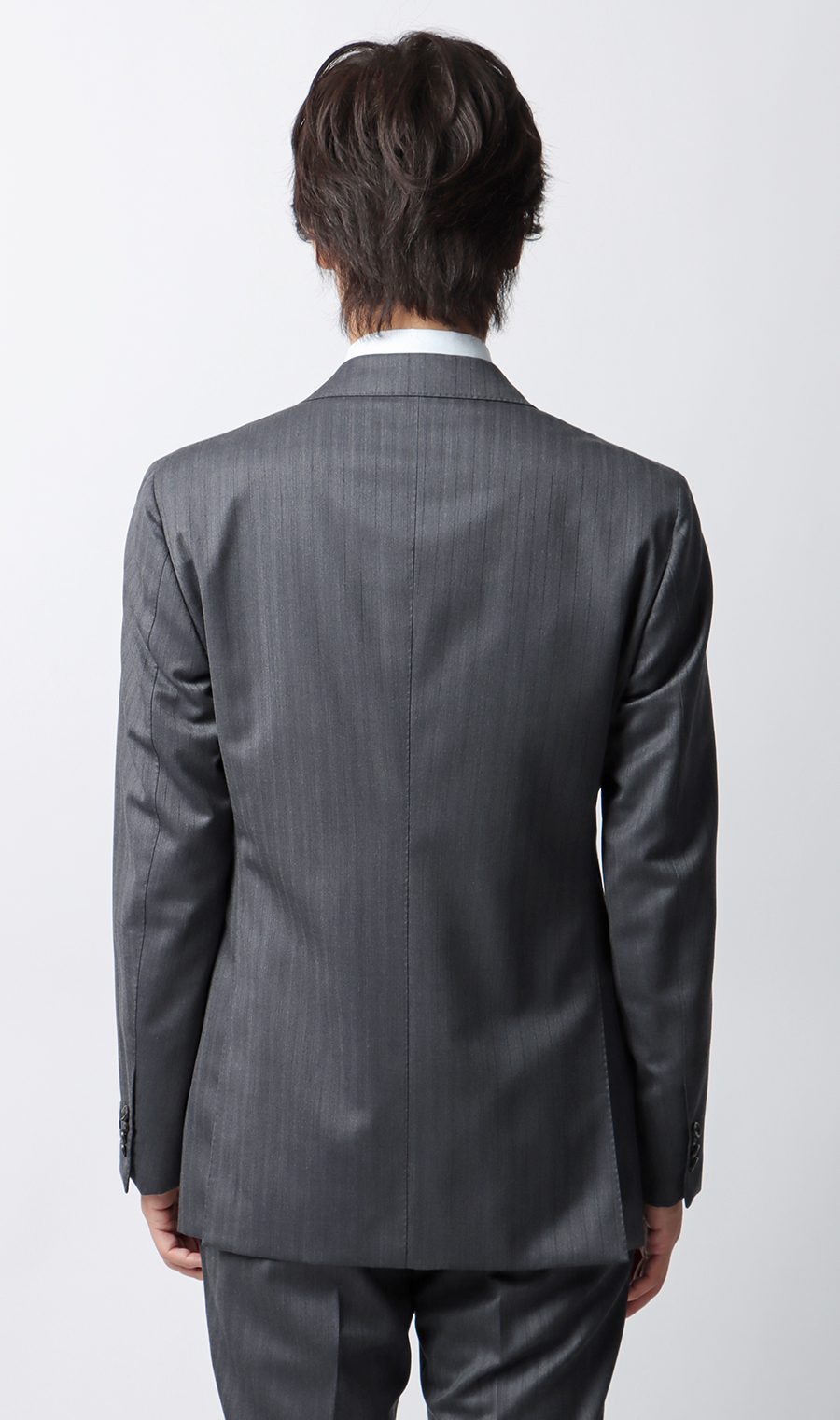 プレミアムスタイリッシュスーツ【SUPER100’ｓ Cashmere Blend】 グレー 体型:YA体(スリム型),号数（身長）:4号(165cm)