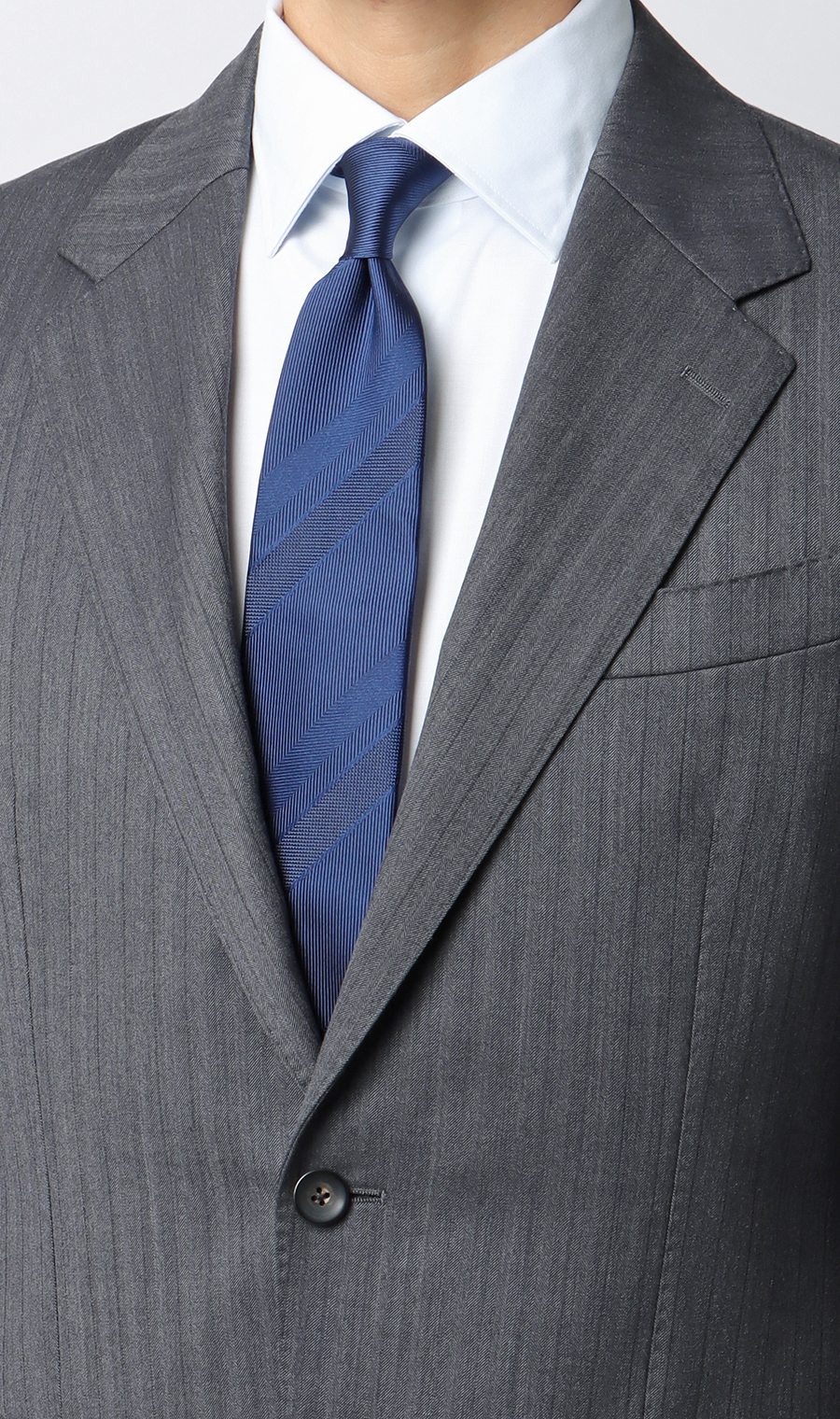 プレミアムスタイリッシュスーツ【SUPER100’ｓ Cashmere Blend】 グレー 体型:YA体(スリム型),号数（身長）:4号(165cm)