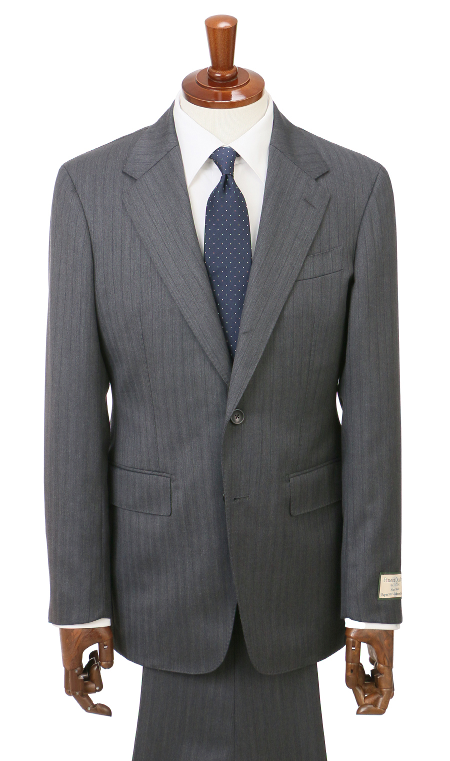 プレミアムスタイリッシュスーツ【SUPER100’ｓ Cashmere Blend】 グレー 体型:YA体(スリム型),号数（身長）:4号(165cm)