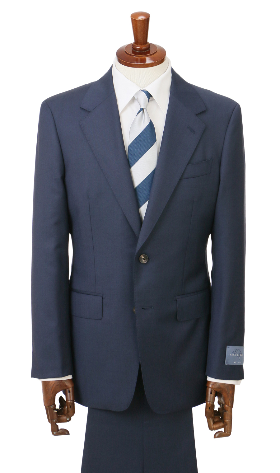 プレミアムスタイリッシュスーツ【GUABELLO】 ブルー 体型:YA体(スリム型),号数（身長）:4号(165cm)