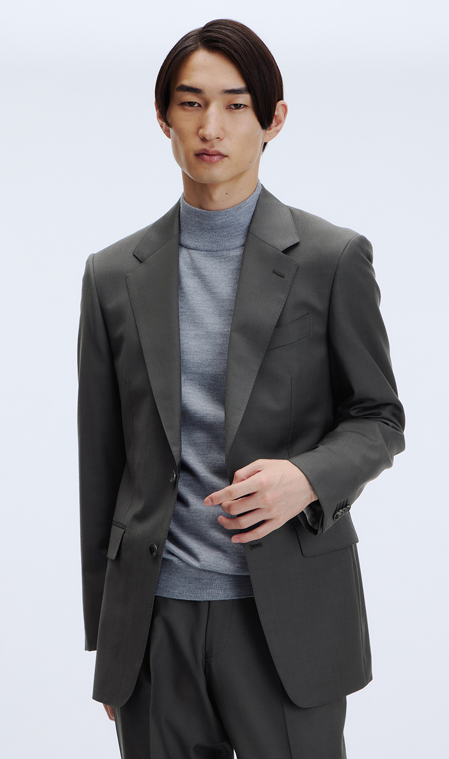 【専用】HILTON ダブルブレスト グレースーツ A5 プレミアムスタイリッシュスーツ【GUABELLO】 (A25V4460-41