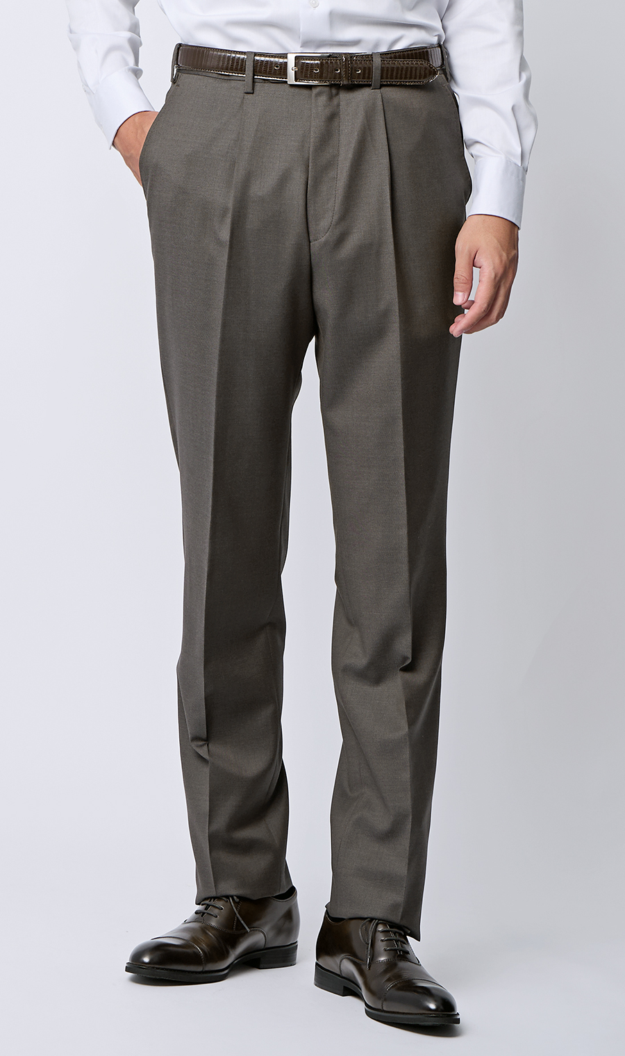 プレミアムスタイリッシュスーツ【GUABELLO】 ブラウン 体型:YA体(スリム型),号数（身長）:3号(160cm)