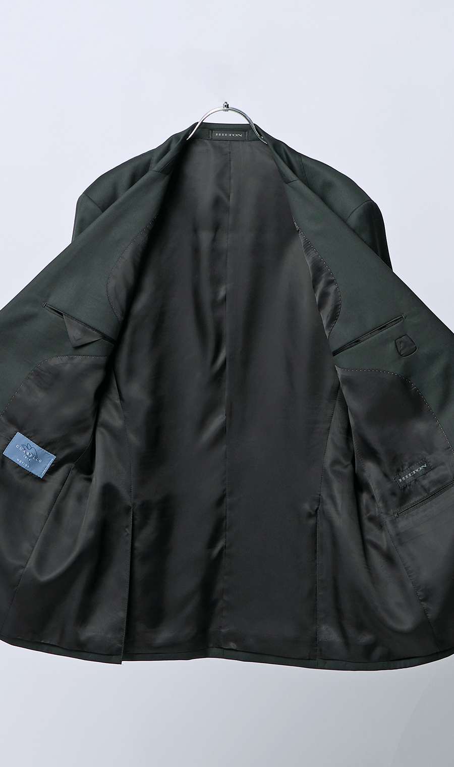 プレミアムスタイリッシュスーツ【GUABELLO】 グリーン 体型:YA体(スリム型),号数(身長):4号(165cm)