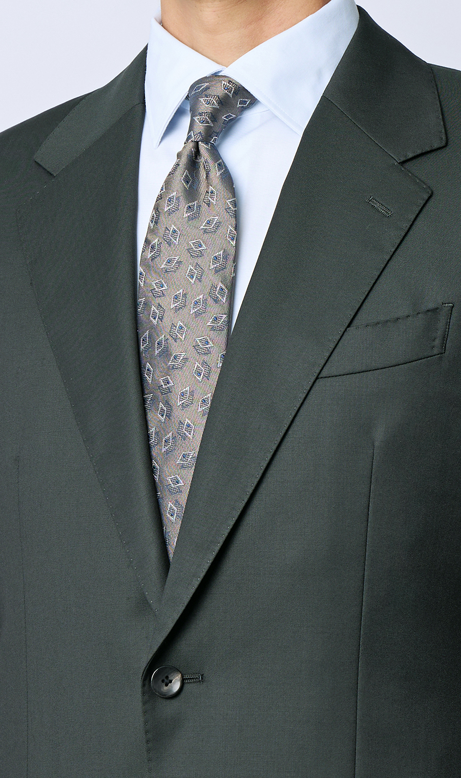 プレミアムスタイリッシュスーツ【GUABELLO】 グリーン 体型:YA体(スリム型),号数(身長):4号(165cm)