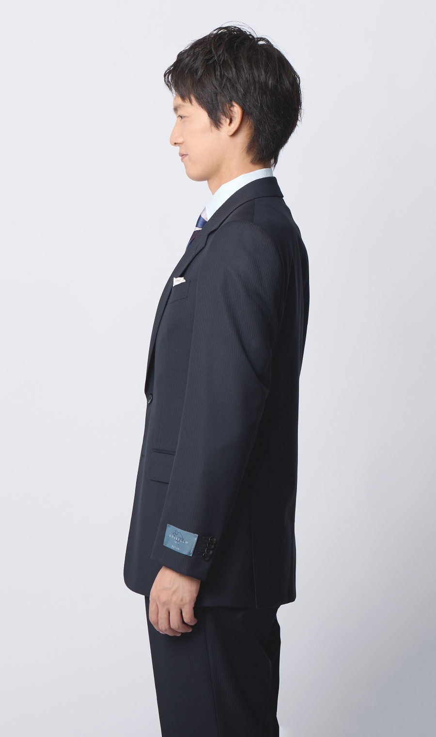 プレミアムスタイリッシュスーツ【GUABELLO】 ネイビー 体型:YA体(スリム型),号数（身長）:3号(160cm)