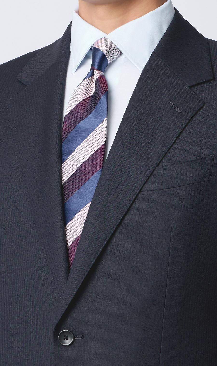 プレミアムスタイリッシュスーツ【GUABELLO】 ネイビー 体型:YA体(スリム型),号数（身長）:3号(160cm)