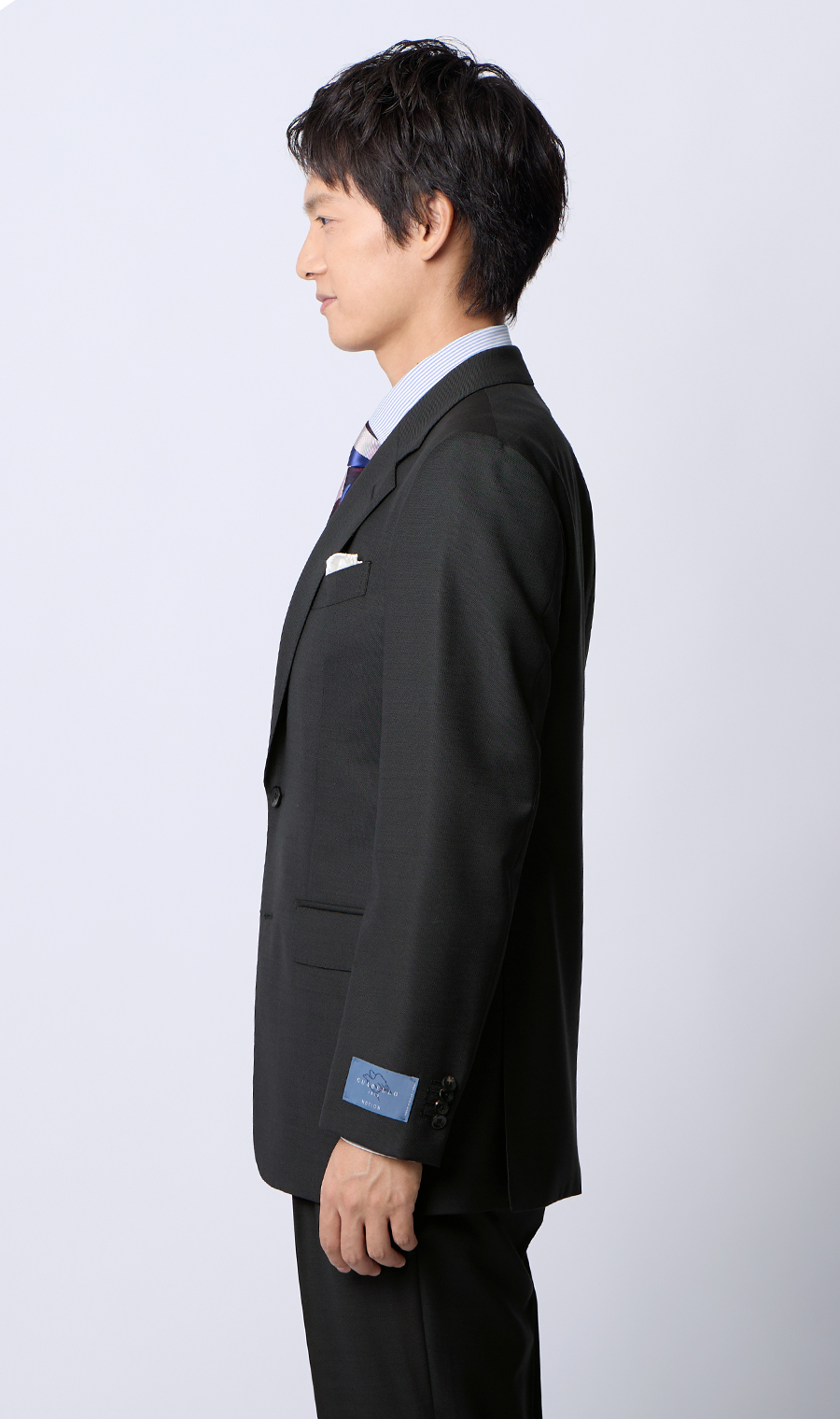 プレミアムスタイリッシュスーツ【GUABELLO】 グレー 体型:YA体(スリム型),号数(身長):3号(160cm)