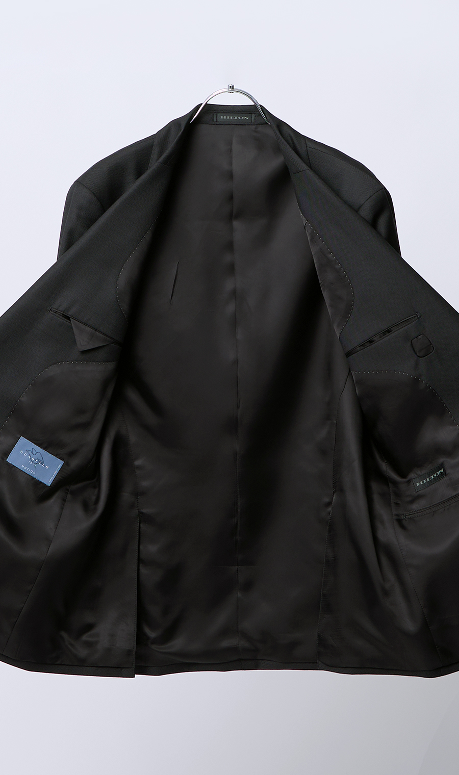 プレミアムスタイリッシュスーツ【GUABELLO】 グレー 体型:YA体(スリム型),号数(身長):3号(160cm)