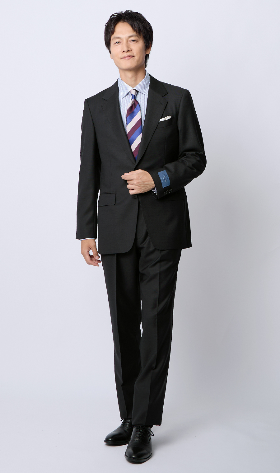 プレミアムスタイリッシュスーツ【GUABELLO】 グレー 体型:YA体(スリム型),号数(身長):3号(160cm)