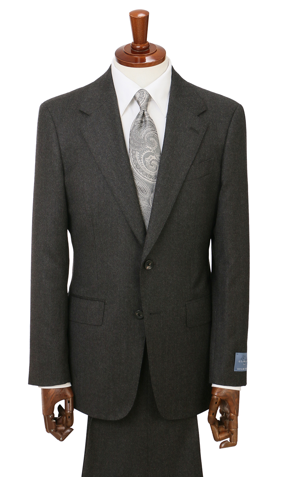 プレミアムスタイリッシュスーツ【GUABELLO】 チャコール 体型:YA体(スリム型),号数（身長）:3号(160cm)